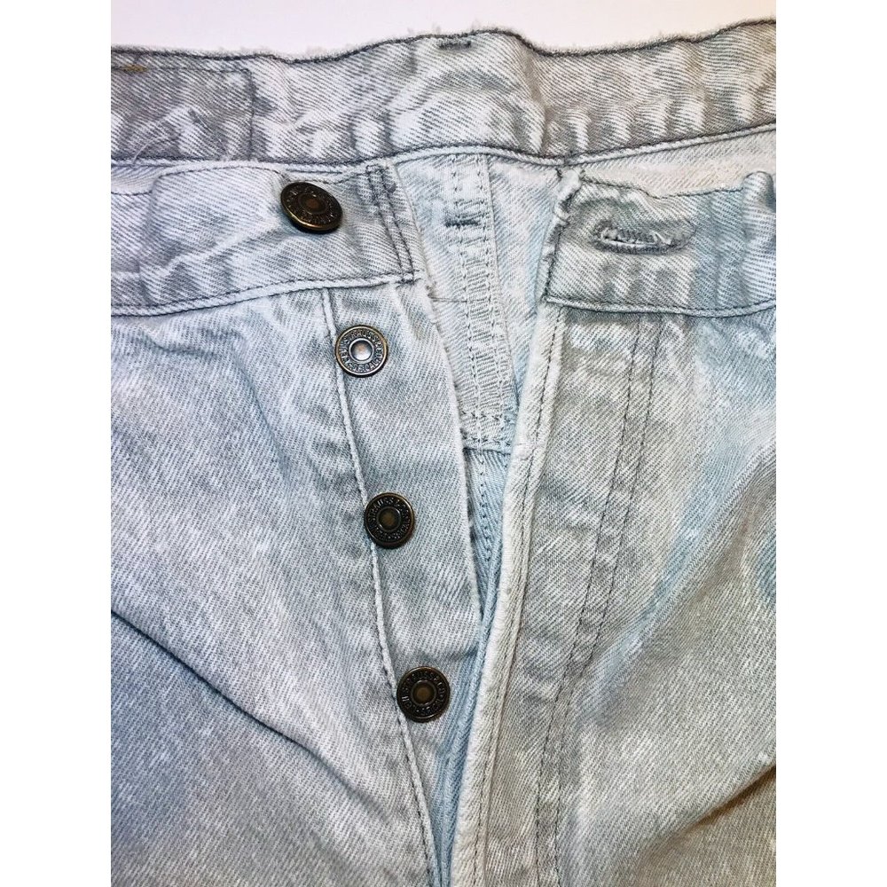 Vintage USA Levis Gray Acid Wash Mens 38x32 Button Fly Jeans Pants - Picture 6 of 10